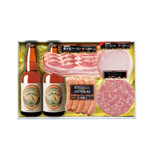国産豚肉ハム&地ビール詰合せ