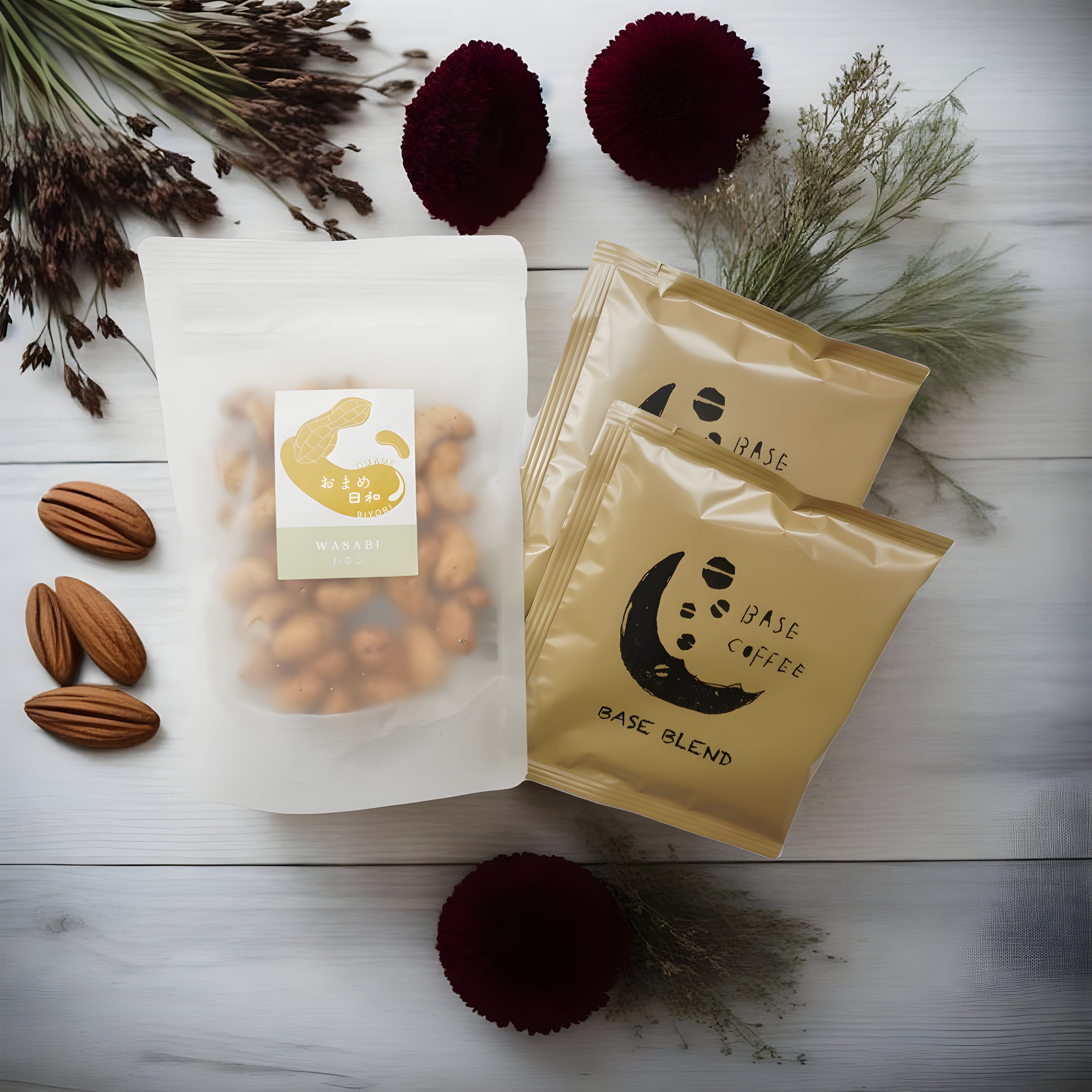 おまめ日和わさび& BASE COFFEE set