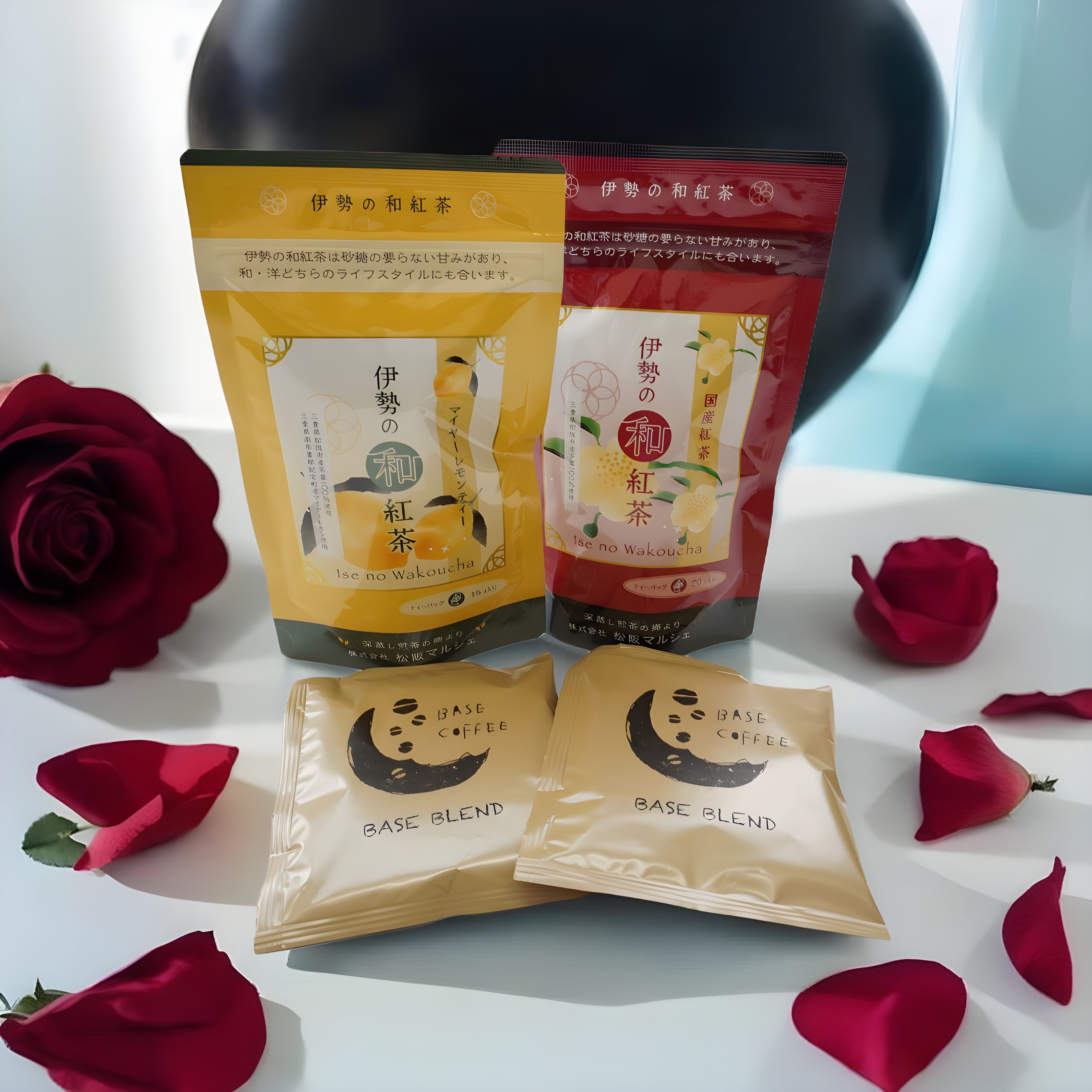 伊勢の和紅茶2種& BASE COFFEE set