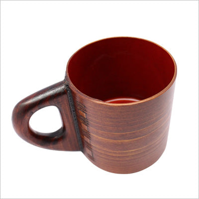 摺り漆塗り マグカップ (内朱)