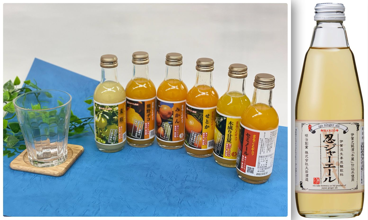 みかんジュース&忍ジャーエール