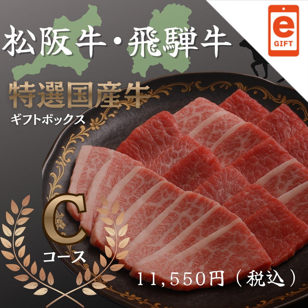 松阪牛・飛騨牛特選ギフトボックス Cコース【e-gift】